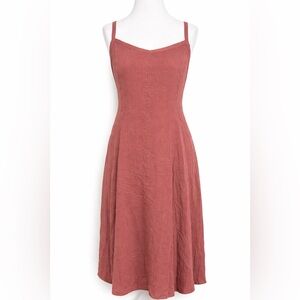 Torrid Dusty Rose Midi Dress NWT 1X Textured Cotton Flowy Cottagecore Summer